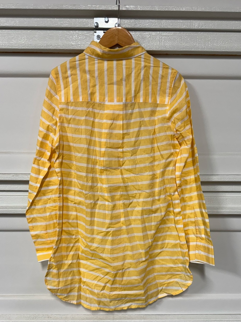 Tommy Bahama Coastline Stripe Boyfriend Shirt Cover Up XS Daffodil Daze - Picture 5 of 5